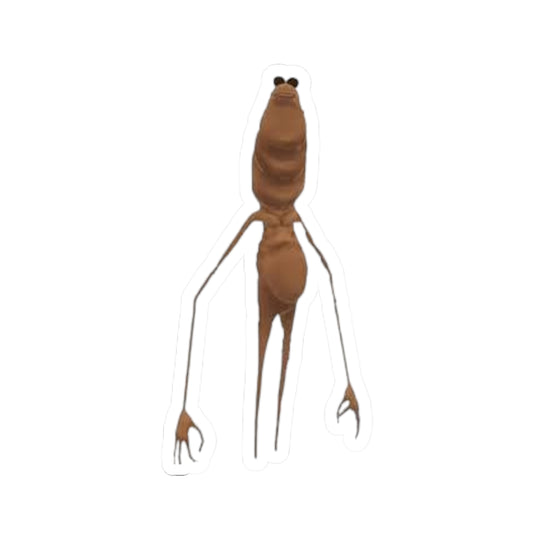 Tik Tok Marcus the worm cut out sticker